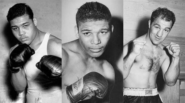 Joe Louis Sugar Ray Robinson y Rocky Marciano